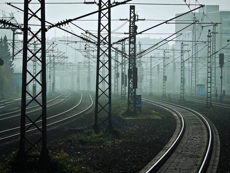 Electrified rail and infrastructure (illustrative).