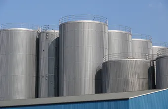 Aerial view of industrial landscape